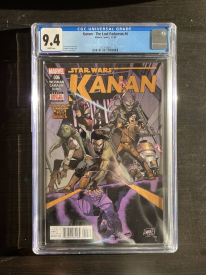 Star Wars Kanan Marvel Comic #6 2015 Key 1st full appearance of Sabine Wren, a Mandalorian. 1st full