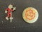 (2) Antique Reddy Kilowatt Pin/Buttons