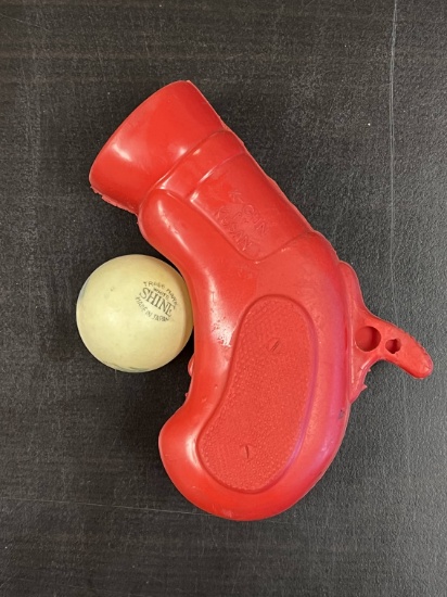 Antique Rubber Ping Pong Ball Toy Gun