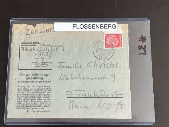 WWII Flossenberg Conc. Camp Envelope