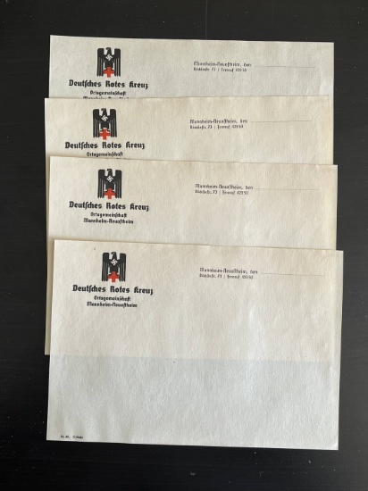 German WWII Red Cross Office Stationery