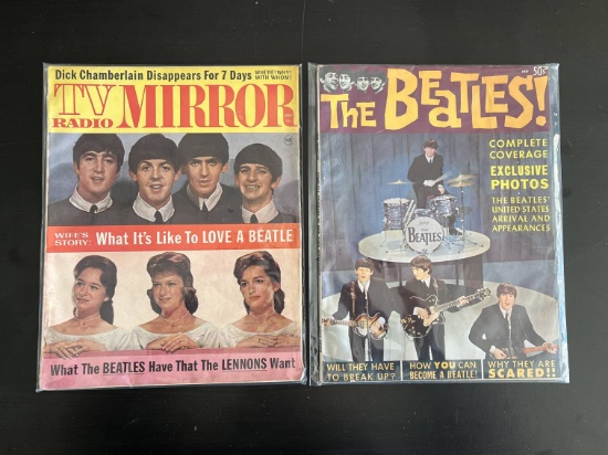 (2) 1964 Magazines with Beatles Covers