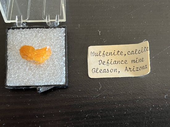 Wulfenite Specimen w/Calcite-Gleason, AZ