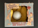1940's-50's Kid's Baseball Glove/Plastic Ball