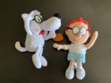 Bullwinkle/Sherman & Mr. Peabody Vintage Stuffed Figures