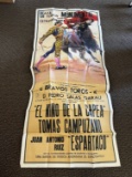 Spanish Bullfighting Original Event Poster c.1950's