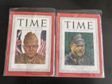 (2) WWII Time Mags Yamashita/Eisenhower Covers