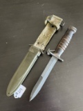 Vintage WWII U.S. M-4 Utica Bayonet w/Scabbard