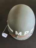 WWII MP Army Helmet with Nice Liner