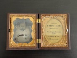 1860's Cased Ambrotype-Floral Designs on Case