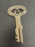Antique Brass Decatur Jail Cell Key