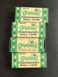 (4) Boxes of 1960's Mattel Greenie Roll Caps