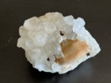 Large Fluorite on Quartz Rock Specimen