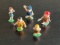 (5) 1960's Marx Flintstone Tinykins Figures