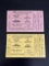 Muhammad Ali/Chuck Wepner (2) Unused Tickets