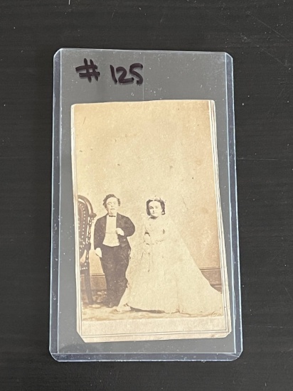 Civil War Era "Tom Thumb and Wife" CdV Photo