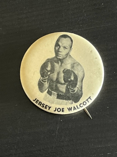 Antique Jersey Joe Walcott Boxing Pin/Button