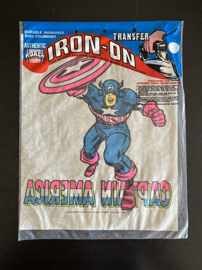 Captain America (1972) Tee-Shirt Iron-On in Original Package