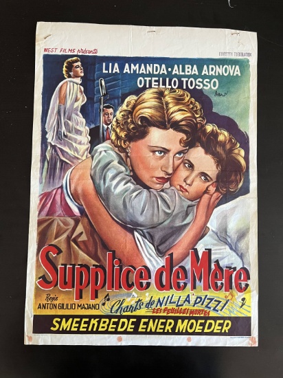 Plead For Nothing 1950's Belgium Movie Poster