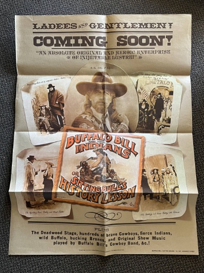 Buffalo Bill & The Indians 1976 Advance 1-Sheet