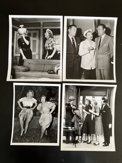 I Love Lucy Group of (4) Television Photos
