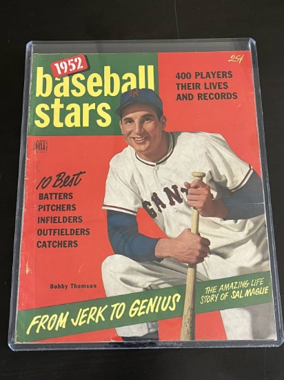 1952 Baseball Stars Magazine - Bobby Thomson Cover