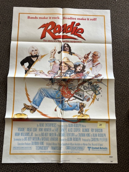 Roadie/Alice Cooper 1980 Movie Poster