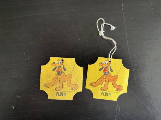 (2) Vintage Disney Pluto Bread Premium Cards