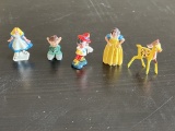 (5) 1960's Disney Character Marx Disneykins Figures