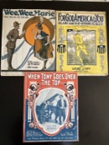 (3) Pieces of WWI Patriotic Sheet Music