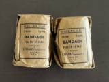 (2) WWII U.S. Army Plaster Bandage Packages