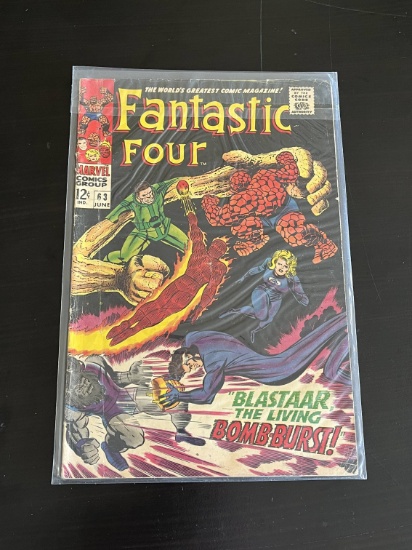 Fantastic Four Comic #63 Marvel 12 Cents 1967 Silver Age Original Jack Kirby Joe Sinnott Stan Lee