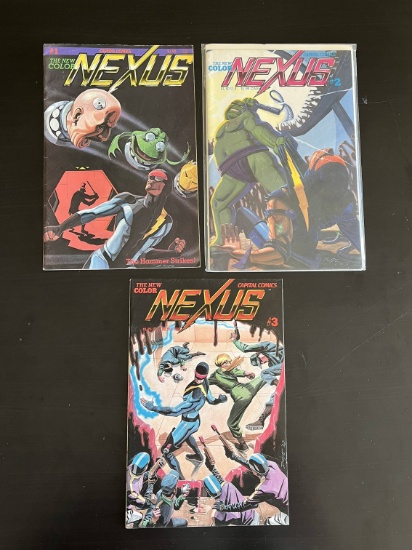 3 Issues of NEXUS Comics Capital Comics #1-3 Color 1983 Bronze Age