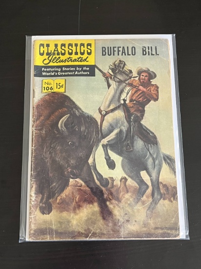 Classics Illustrated #106 Buffalo Bill 1953 Golden Age Comic 15 Cent Cover