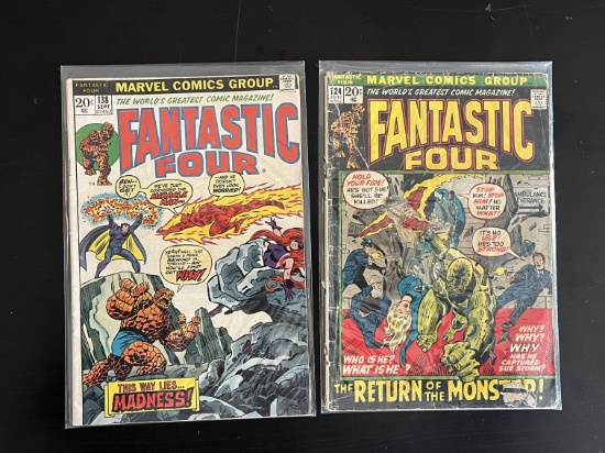 2 Issues Fantastic Four Comic #124 & #138 Marvel Comics Bronze Age Comics