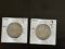 Two (1934A and 1935A) German Silver 5 Mark Coins