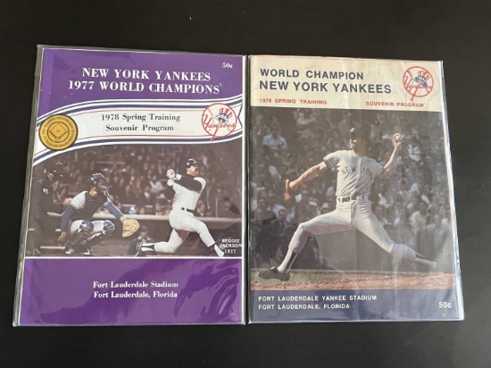 (2) 1970's New York Yankees Spring Training Programs