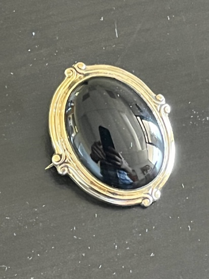 1800's Black Mourning Brooch.