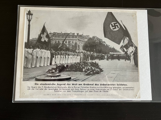 1937 German Press Photo at Paris - Tomb of the Unknown Soldier
