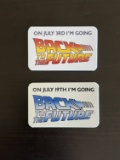 Back To The Future Group of (2) Promotional Pin-Backs