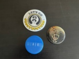Group of (3) Vintage Flicker Movie Promotional Pin-Backs