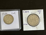 German WWII Silver Coins