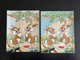 Bambi Group of (2) 1960's Luminous Prints