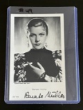 Renate Muller Actress/Gestapo Victim Signed Photo