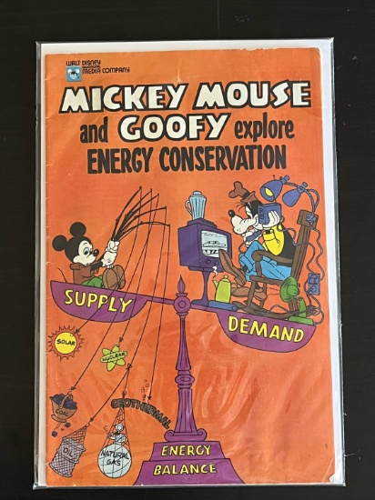 Mickey Mouse and Goofy explore Energy Conservation Walt Disney Productions Comic #0 Bronze Age 1978