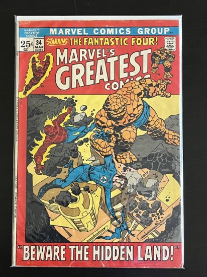 Marvel's Greatest Comics Marvel Comic #34 Fantastic Four Bronze Age 1972