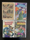 The Defenders Marvel Comic #78. Justice League of America DC Comic #136. The New Adventures of Super