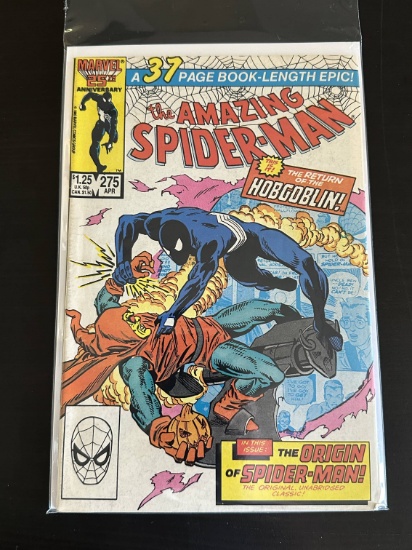 The Amazing Spider-Man Marvel Comics #275 1986 Key Origin of Spider-Man retold.