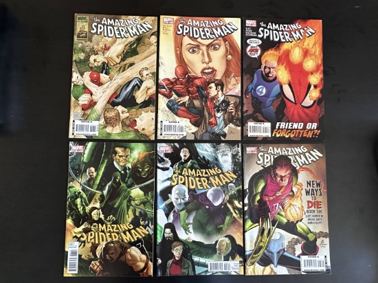 6 Issues. The Amazing Spider-Man Marvel Comics #573, #646, #647, #591, #604 & #616.