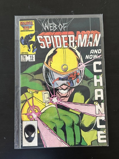 Web of Spider-Man Marvel Comics #15 1986 Key 1st appearance of Chance, a former gambler turned crimi